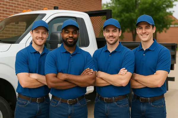 4 workers in uniform similing at the camera from Concrete Tree Phoenix in Phoenix, AZ - Concrete Cutting Company